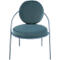 Fauteuil Meet by Paperflow Saturne, L 700 x P 730 x H 880 mm, velours, bleu/bleu
