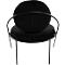 Fauteuil Meet by Paperflow Saturne, L 700 x P 730 x H 880 mm, velours, noir/noir