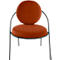 Fauteuil Meet by Paperflow Saturne, L 700 x P 730 x H 880 mm, velours, noir/rouille