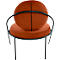 Fauteuil Meet by Paperflow Saturne, L 700 x P 730 x H 880 mm, velours, noir/rouille