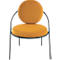 Fauteuil Meet by Paperflow Saturne, L 700 x P 730 x H 880 mm, velours, noir/safran