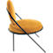 Fauteuil Meet by Paperflow Saturne, L 700 x P 730 x H 880 mm, velours, noir/safran