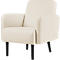Fauteuil meet® van Paperflow LISBOA desinfectiebestendige kunstlederen bekleding wit, voet zwart, B 710 x D 815 x H 830 mm