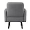 Fauteuil meet® van Paperflow LISBOA Stoffen bekleding grijs, onderstel zwart, B 710 x D 815 x H 830 mm