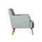 Fauteuil Paperflow Brooks, massief hout, retrodesign, gestoffeerd, polyester bekleding, grijs