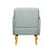 Fauteuil Paperflow Brooks, massief hout, retrodesign, gestoffeerd, polyester bekleding, grijs