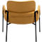Fauteuil Paperflow CLOTH, polyurethaanschuim, tot 150 kg, staal &amp; polyester, zwart &amp; geel
