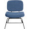 Fauteuil Paperflow Curve, industrieel ontwerp, polyester bekleding, stalen &amp; multiplex frame, B 570 x D 710 x H 755 mm, blauw