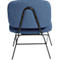 Fauteuil Paperflow Curve, industrieel ontwerp, polyester bekleding, stalen &amp; multiplex frame, B 570 x D 710 x H 755 mm, blauw