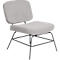 Fauteuil Paperflow Curve, industrieel ontwerp, polyester bekleding, stalen &amp; multiplex frame, B 570 x D 710 x H 755 mm, grijs