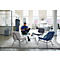 Fauteuil Paperflow Curve, industrieel ontwerp, polyester bekleding, stalen &amp; multiplex frame, B 570 x D 710 x H 755 mm, grijs