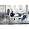 Fauteuil Paperflow Curve, industrieel ontwerp, polyester bekleding, stalen &amp; multiplex frame, B 570 x D 710 x H 755 mm, grijs