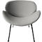 Fauteuil Paperflow SMILE, mousse de polyuréthane, jusqu'à 120 kg, acier &amp; polyester, noir &amp; gris