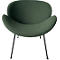 Fauteuil Paperflow SMILE, mousse de polyuréthane, jusqu'à 120 kg, acier &amp; polyester, noir &amp; vert