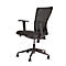 Fauteuil pivotant ATO 250 NEN, avec accoudoirs, mécanisme synchrone, assise plate, dossier résille, noir