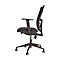Fauteuil pivotant ATO 250 NEN, avec accoudoirs, mécanisme synchrone, assise plate, dossier résille, noir