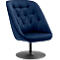 Fauteuil pivotant Paperflow SCOOP, mousse de polyuréthane, jusqu'à 120 kg, acier &amp; polyester, noir &amp; bleu