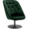 Fauteuil pivotant Paperflow SCOOP, mousse de polyuréthane, jusqu'à 120 kg, acier &amp; polyester, noir &amp; vert