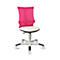 Fauteuil pivotant pour enfant S'neaker, sans accoudoirs, siège en auge, dossier en maille 3D, rose/blanc