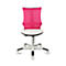 Fauteuil pivotant pour enfant S'neaker, sans accoudoirs, siège en auge, dossier en maille 3D, rose/blanc
