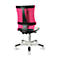 Fauteuil pivotant pour enfant S'neaker, sans accoudoirs, siège en auge, dossier en maille 3D, rose/blanc
