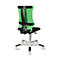 Fauteuil pivotant pour enfant S'neaker, sans accoudoirs, siège en auge, dossier en maille 3D, vert/noir/blanc