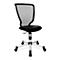 Fauteuil pivotant pour enfant Titan Junior, sans accoudoirs, assise galbée, dossier en filet, noir/argental