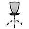 Fauteuil pivotant pour enfant Titan Junior, sans accoudoirs, assise galbée, dossier en filet, noir/argental