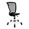 Fauteuil pivotant pour enfant Titan Junior, sans accoudoirs, assise galbée, dossier en filet, noir/argental