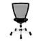 Fauteuil pivotant pour enfant Titan Junior, sans accoudoirs, assise galbée, dossier en filet, noir/argental