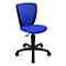 Fauteuil pivotant pour enfant Topstar High S'cool, sans accoudoirs, assise galbée, dossier en maille 3D, bleu/noir