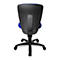 Fauteuil pivotant pour enfant Topstar High S'cool, sans accoudoirs, assise galbée, dossier en maille 3D, bleu/noir