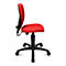Fauteuil pivotant pour enfant Topstar High S'cool, sans accoudoirs, assise galbée, dossier en maille 3D, rouge/noir