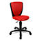 Fauteuil pivotant pour enfant Topstar High S'cool, sans accoudoirs, assise galbée, dossier en maille 3D, rouge/noir