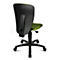 Fauteuil pivotant pour enfant Topstar High S'cool, sans accoudoirs, assise galbée, dossier en maille 3D, vert/noir