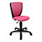 Fauteuil pivotant pour enfant Topstar High S'cool, sans accoudoirs, siège en auge, dossier en maille 3D, rose/noir