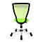Fauteuil pivotant pour enfants Titan Junior, sans accoudoirs, assise galbée, dossier en filet, vert pomme/alu