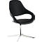Fauteuil pivotant SAMBA, capacité de charge jusqu'à 200 kg, dossier haut, noir