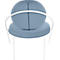 Fauteuil Saturne Meet by Paperflow - 1 place - avec accoudoirs - l. 700 x P 730 x H 880 mm - tube d'acier blanc - similicuir bleu