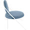 Fauteuil Saturne Meet by Paperflow - 1 place - avec accoudoirs - l. 700 x P 730 x H 880 mm - tube d'acier blanc - similicuir bleu