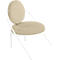 Fauteuil Saturne Meet by Paperflow - 1 place - avec accoudoirs - l. 700 x P 730 x H 880 mm - tube d'acier blanc - similicuir ivoire