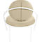 Fauteuil Saturne Meet by Paperflow - 1 place - avec accoudoirs - l. 700 x P 730 x H 880 mm - tube d'acier blanc - similicuir ivoire
