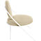 Fauteuil Saturne Meet by Paperflow - 1 place - avec accoudoirs - l. 700 x P 730 x H 880 mm - tube d'acier blanc - similicuir ivoire