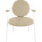 Fauteuil Saturne Meet by Paperflow - 1 place - avec accoudoirs - l. 700 x P 730 x H 880 mm - tube d'acier blanc - similicuir ivoire