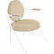 Fauteuil Saturne Meet by Paperflow - 1 place - avec accoudoirs - l. 700 x P 730 x H 880 mm - tube d'acier blanc - similicuir ivoire