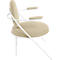 Fauteuil Saturne Meet by Paperflow - 1 place - avec accoudoirs - l. 700 x P 730 x H 880 mm - tube d'acier blanc - similicuir ivoire