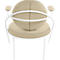 Fauteuil Saturne Meet by Paperflow - 1 place - avec accoudoirs - l. 700 x P 730 x H 880 mm - tube d'acier blanc - similicuir ivoire