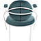 Fauteuil Saturne Meet by Paperflow - 1 place - avec accoudoirs - l. 700 x P 730 x H 880 mm - tube d'acier blanc - velours bleu