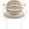 Fauteuil Saturne Meet by Paperflow - 1 place - avec accoudoirs - l. 700 x P 730 x H 880 mm - tube d'acier blanc - velours ivoire