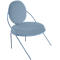 Fauteuil Saturne Meet by Paperflow - 1 place - avec accoudoirs - l. 700 x P 730 x H 880 mm - tube d'acier bleu - similicuir bleu